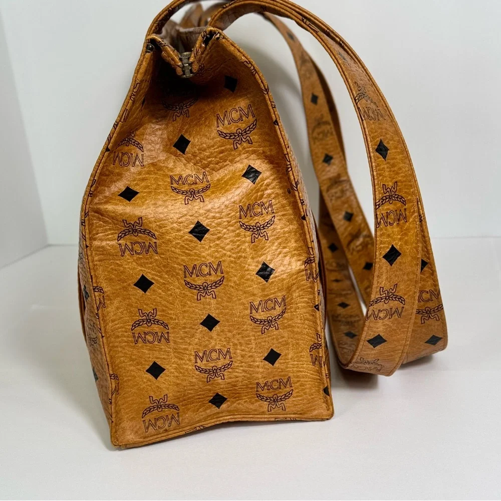 Vintage MCM Viestos Heritage Shopper‎ Tote EUC